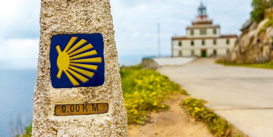 Following the Camino route