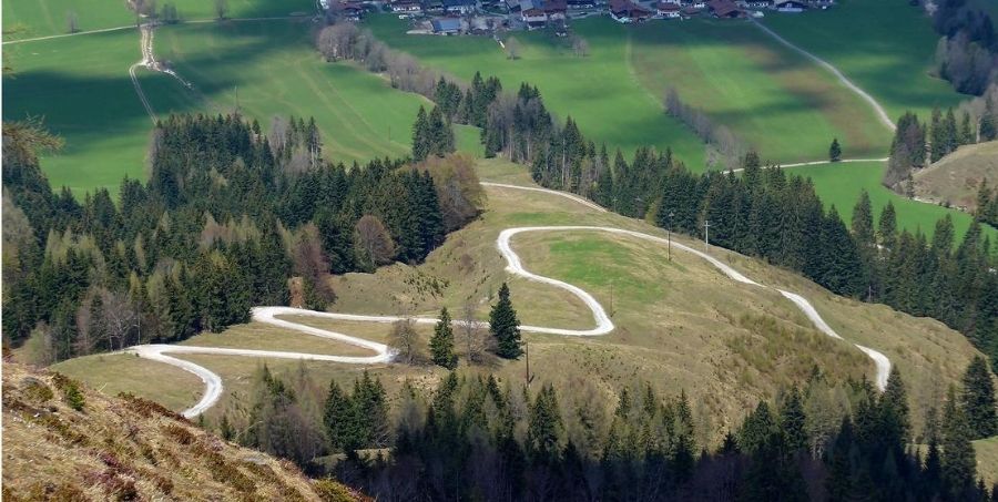 See Hahnenkamm Ski Track on guided walking holiday in Austria