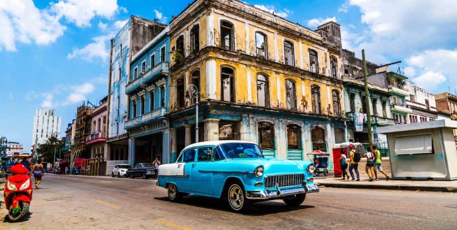 Drive classic car in Old Havana